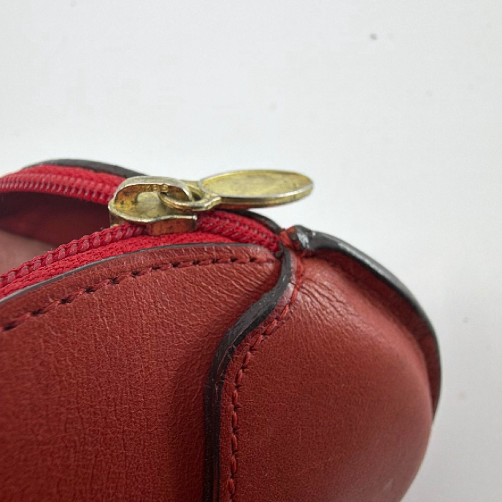 Coach Round Coin Purse Red Leather Coin Purse - Picture 5 of 6